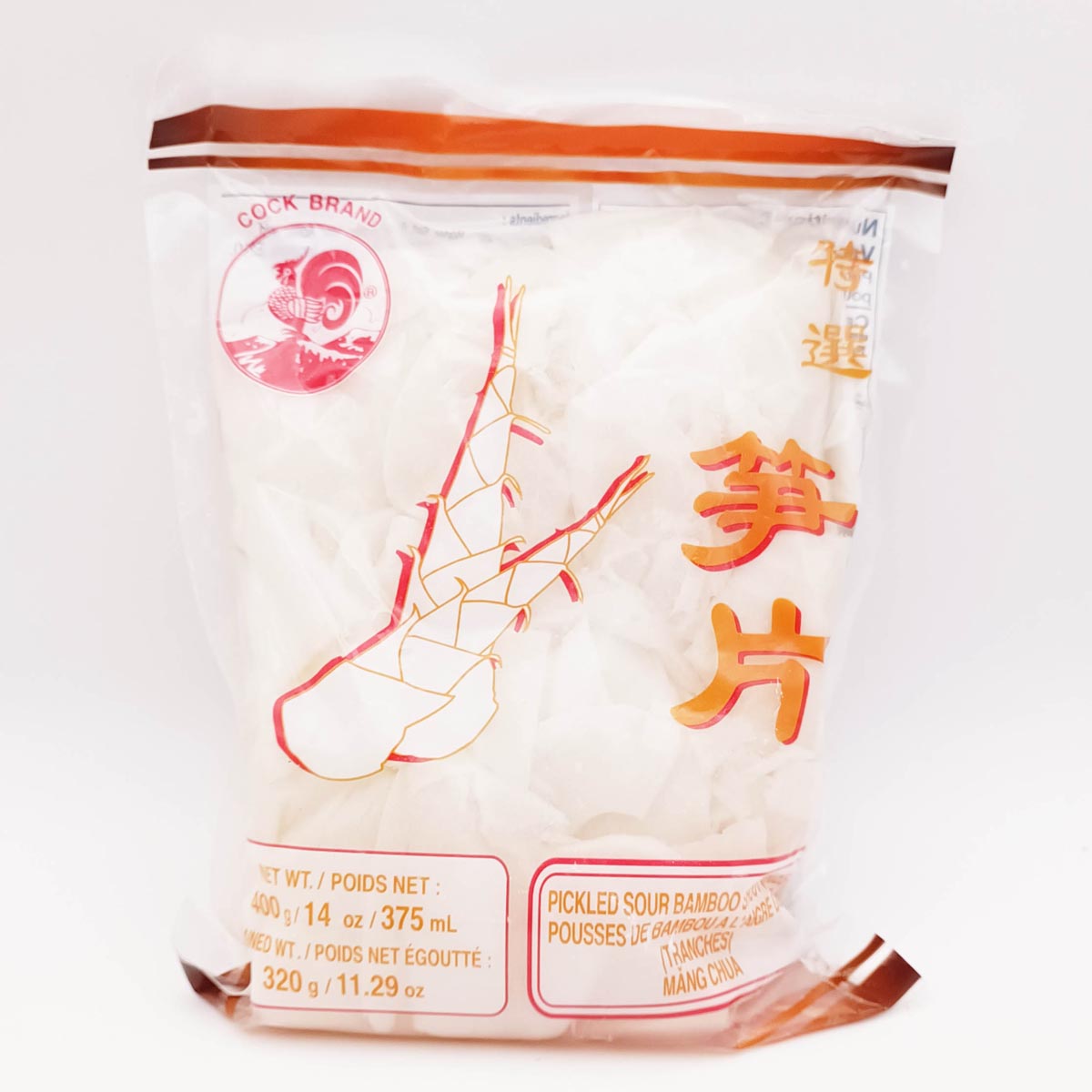 Pickle sour bamboo slices 400g Cock