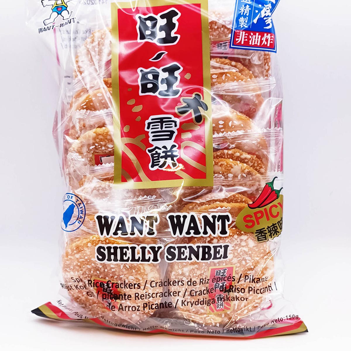 旺旺香辣雪饼spicy Shelly senbei Rice Cracker 150g