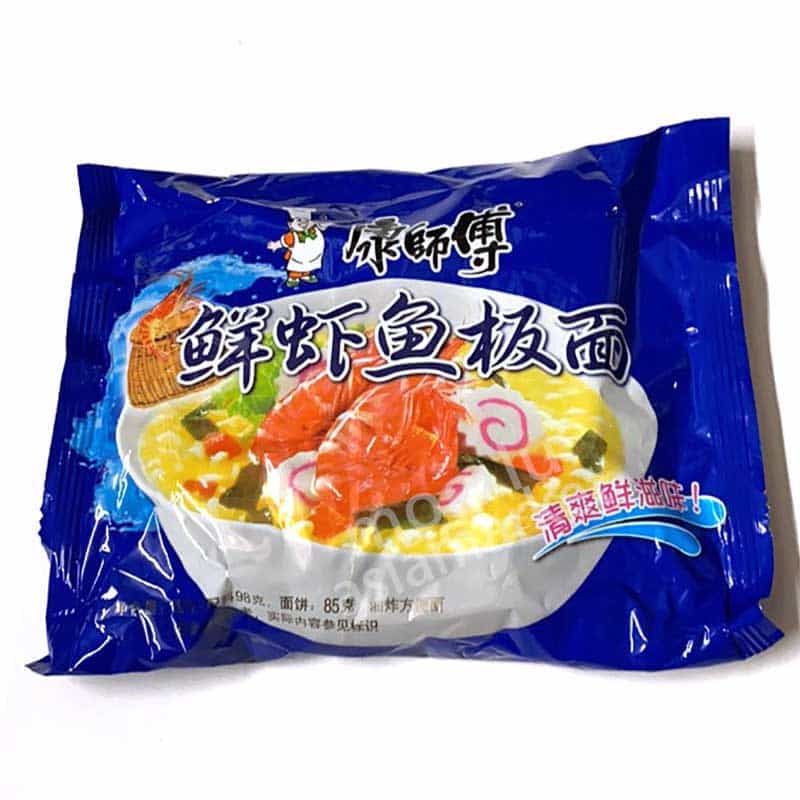 康师傅鲜虾鱼板面Hong Fish Shrimp flavor