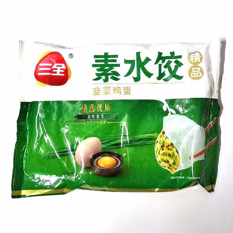 三全韭菜鸡蛋水饺Dumpling vege egg 450g