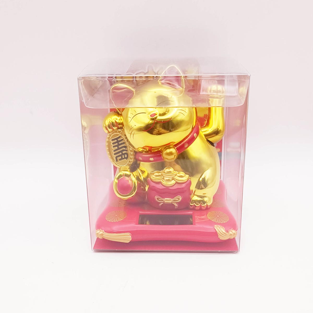 Lucky cat Solar energy gold 11,25 cm