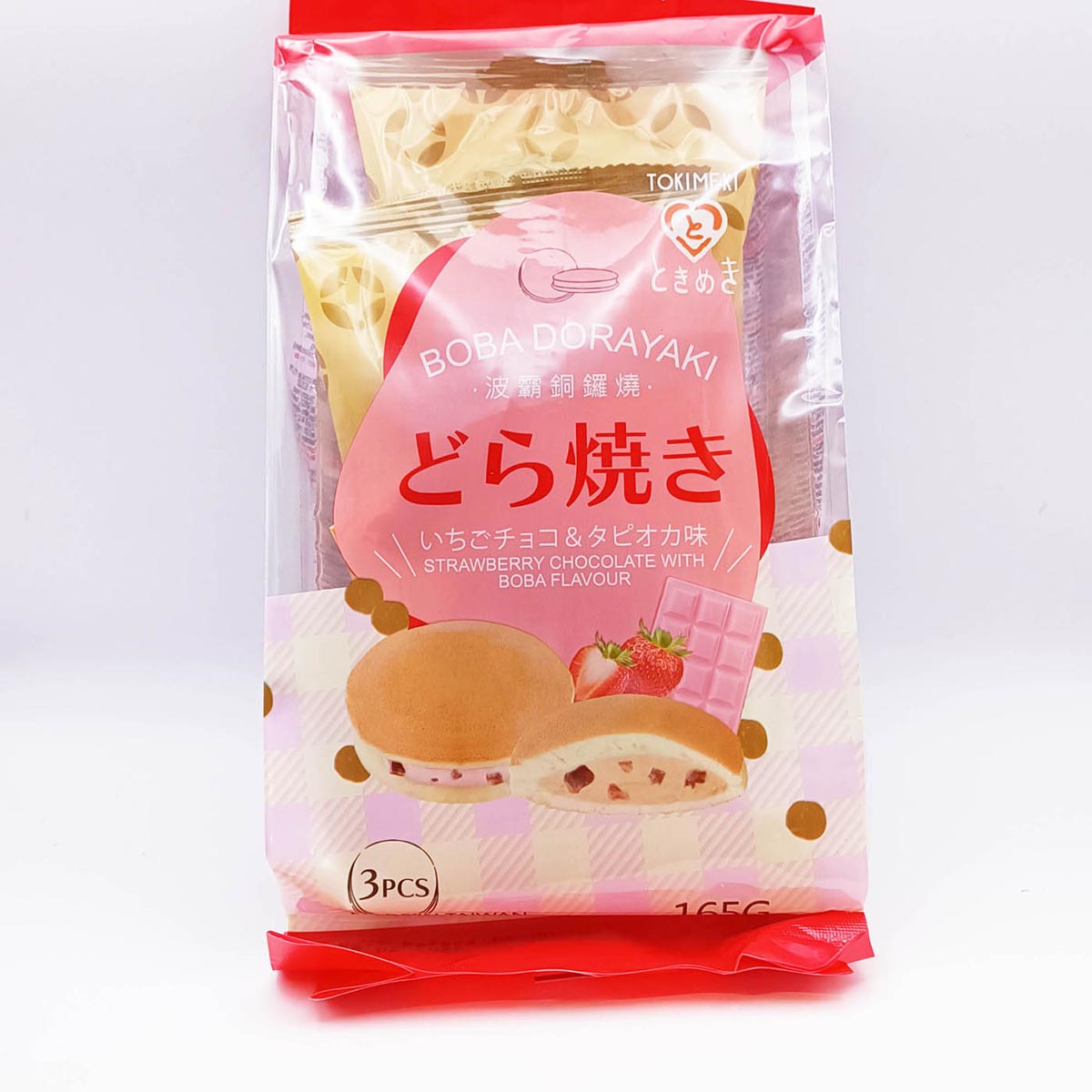 Tokimeki Dorayaki Boba Strawberry 165g