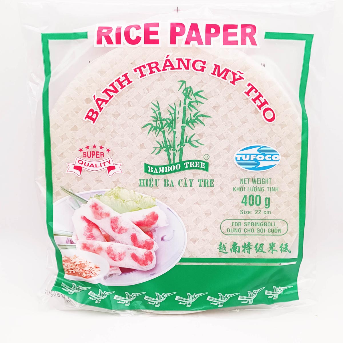 Rice Paper 22cm Springroll 400g Bamboo tree
